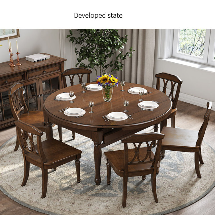 Canora Grey Shalonda Extendable Solid Wood Base Dining Table - Wayfair ...